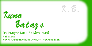 kuno balazs business card