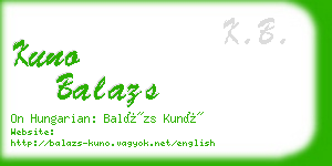 kuno balazs business card